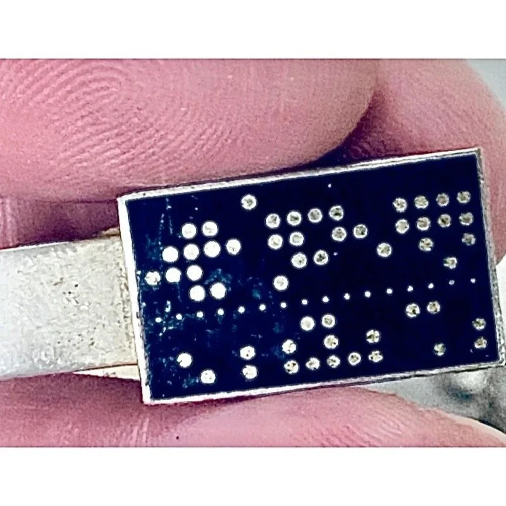Vintage Robbins Co Attleboro Computer Punch Card IBM Tie Clip Mid Century